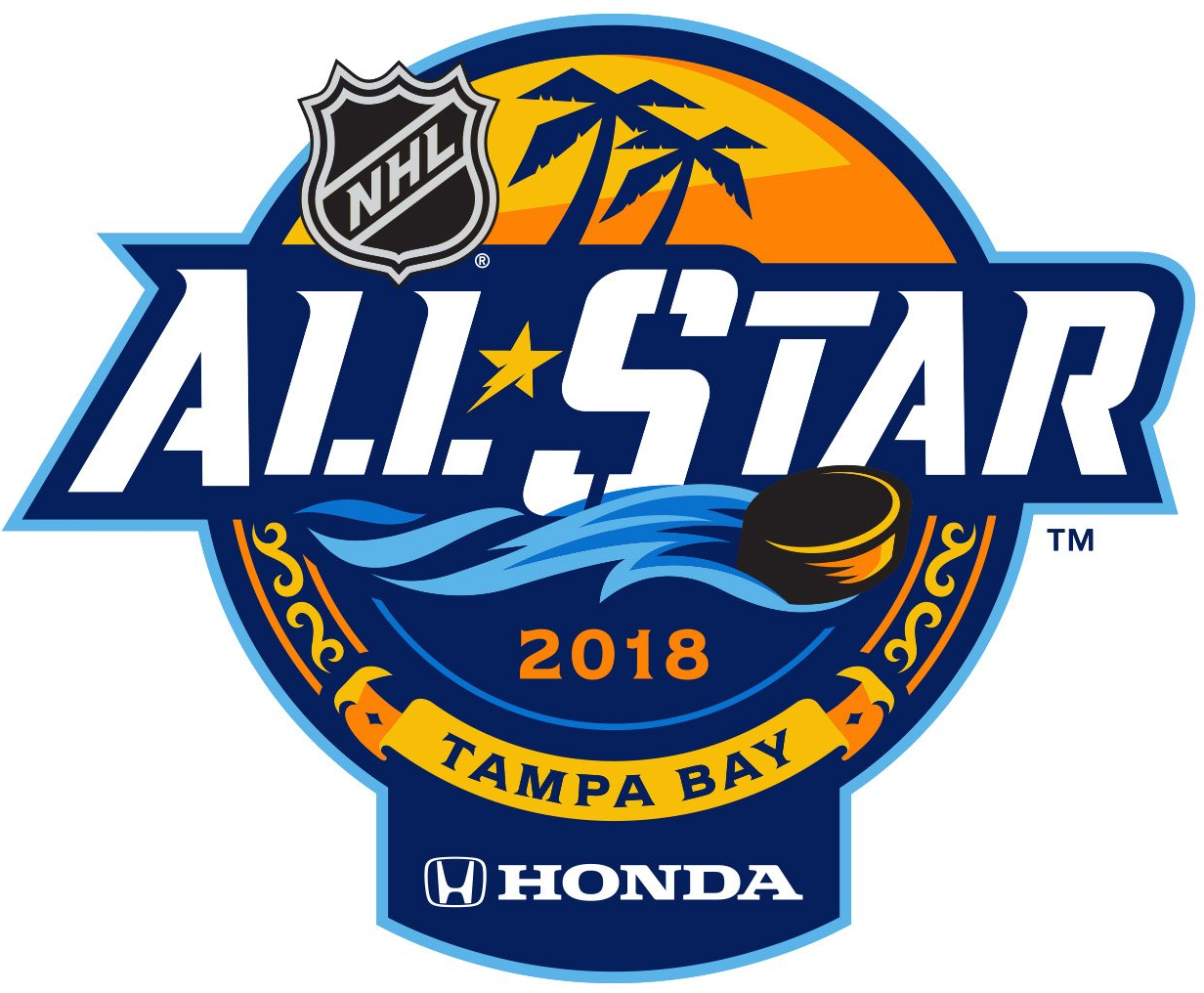 NHL All-Star Game 2018 Sponsored Logo iron on heat transfer